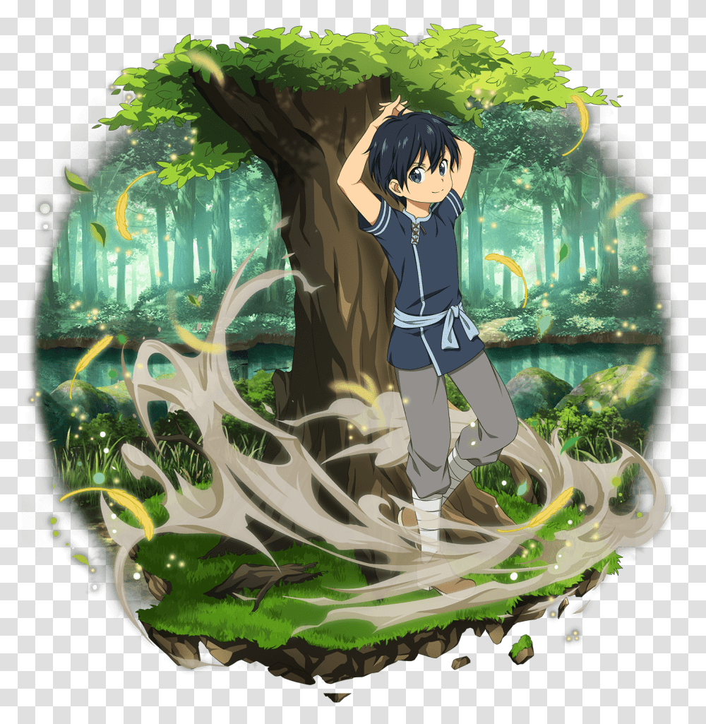 Sao Alicization Kirito As Child Download, Person, Painting, Book Transparent Png