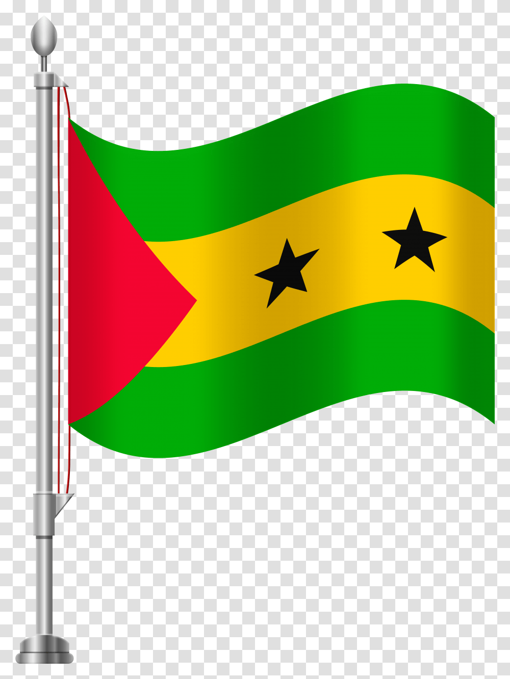 Sao Tome And Principe Flag Clip Art, American Flag, Star Symbol Transparent Png