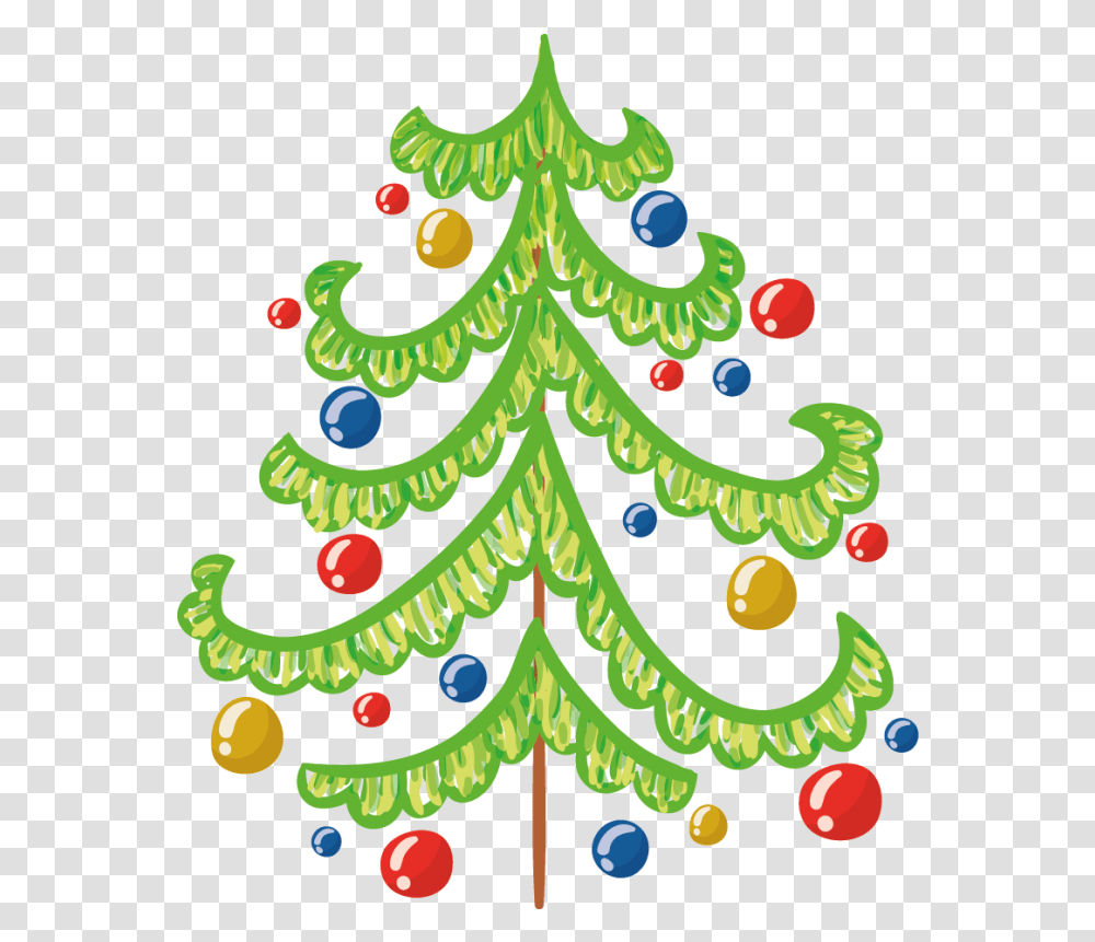 Sapin De Noel Manga Sapin De Noel Avec Des Boules, Tree, Plant, Ornament, Christmas Tree Transparent Png