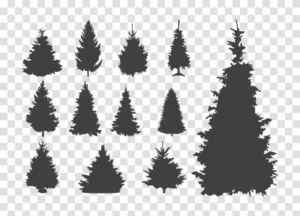Sapin Silhouettes Vector Download Free Vectors Clipart Sapin Vector, Tree, Plant, Fir, Abies Transparent Png