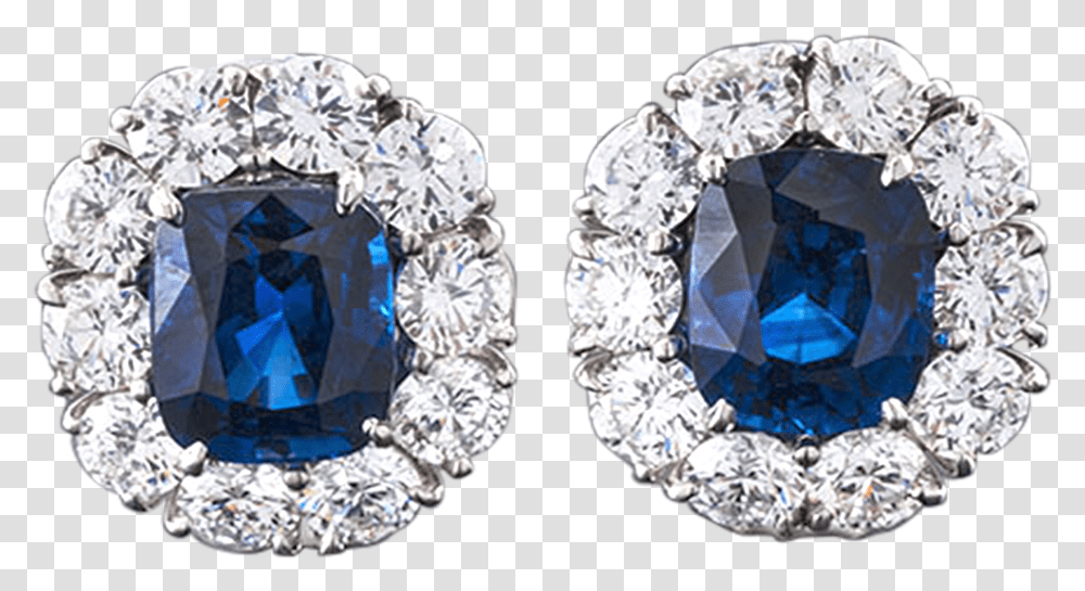 Sapphire And Diamond Earrings Stones Diamond Earrings, Accessories, Accessory, Gemstone, Jewelry Transparent Png