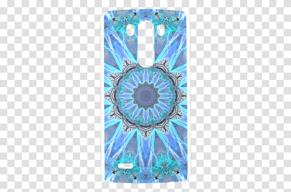 Sapphire Ice Flame Cyan Blue Crystal Wheel Hard Case Mobile Phone Case, Pattern, Ornament, Fractal Transparent Png