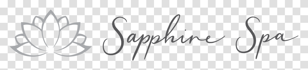 Sapphire Spa Logo Amp Lotus Calligraphy, Handwriting, Label, Alphabet Transparent Png