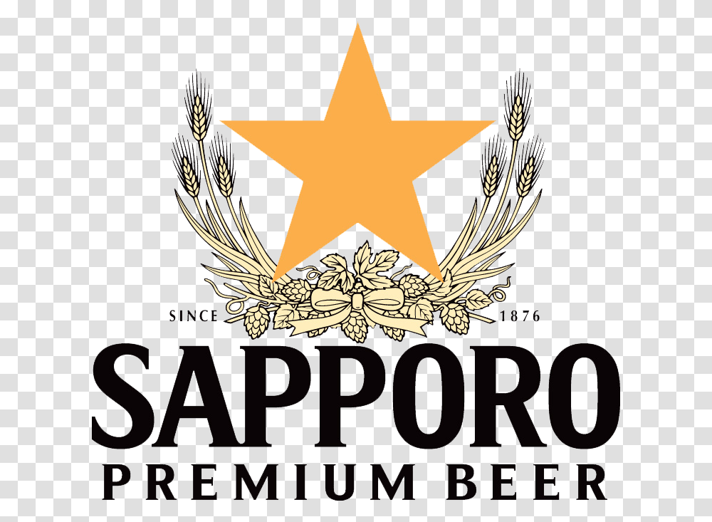 Sapporo Beer Logo, Star Symbol, Trademark, Poster Transparent Png