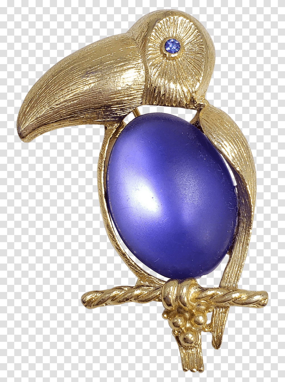 Sarah Coventry Blue Jelly Belly Tucan Bird Pin Brooch Gemstone, Lamp, Egg, Food, Easter Egg Transparent Png