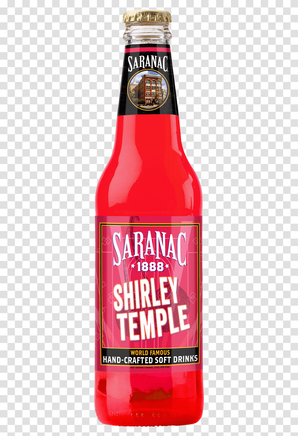 Saranac 1888 Shirley Temple Bottle Saranac Soda, Absinthe, Liquor, Alcohol, Beverage Transparent Png