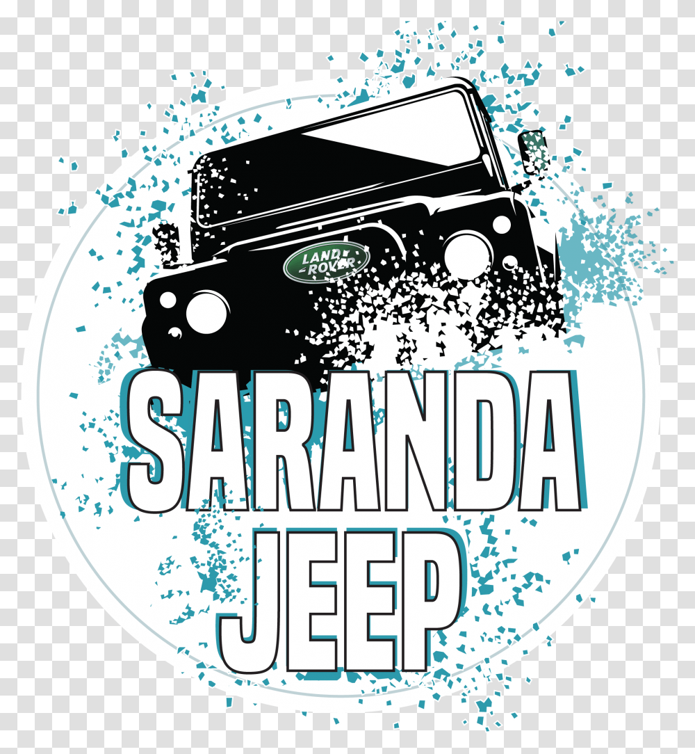 Saranda Jeep Graphic Design, Label, Text, Word, Car Transparent Png