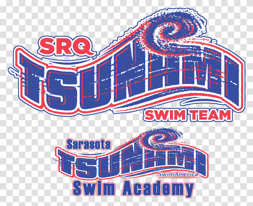 Sarasota Tsunami Swim Team Horizontal, Text, Light, Urban, Lighting Transparent Png