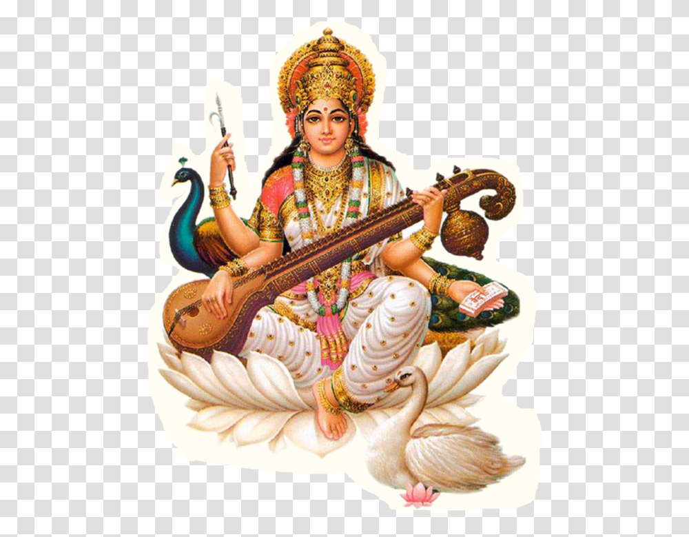 Saraswathi God, Leisure Activities, Person, Human, Musical Instrument Transparent Png