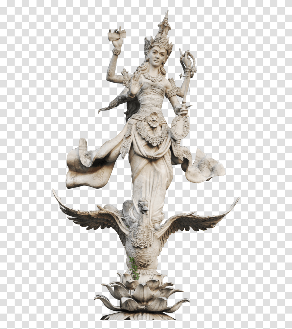 Saraswati Devi Art, Sculpture, Statue, Person, Human Transparent Png