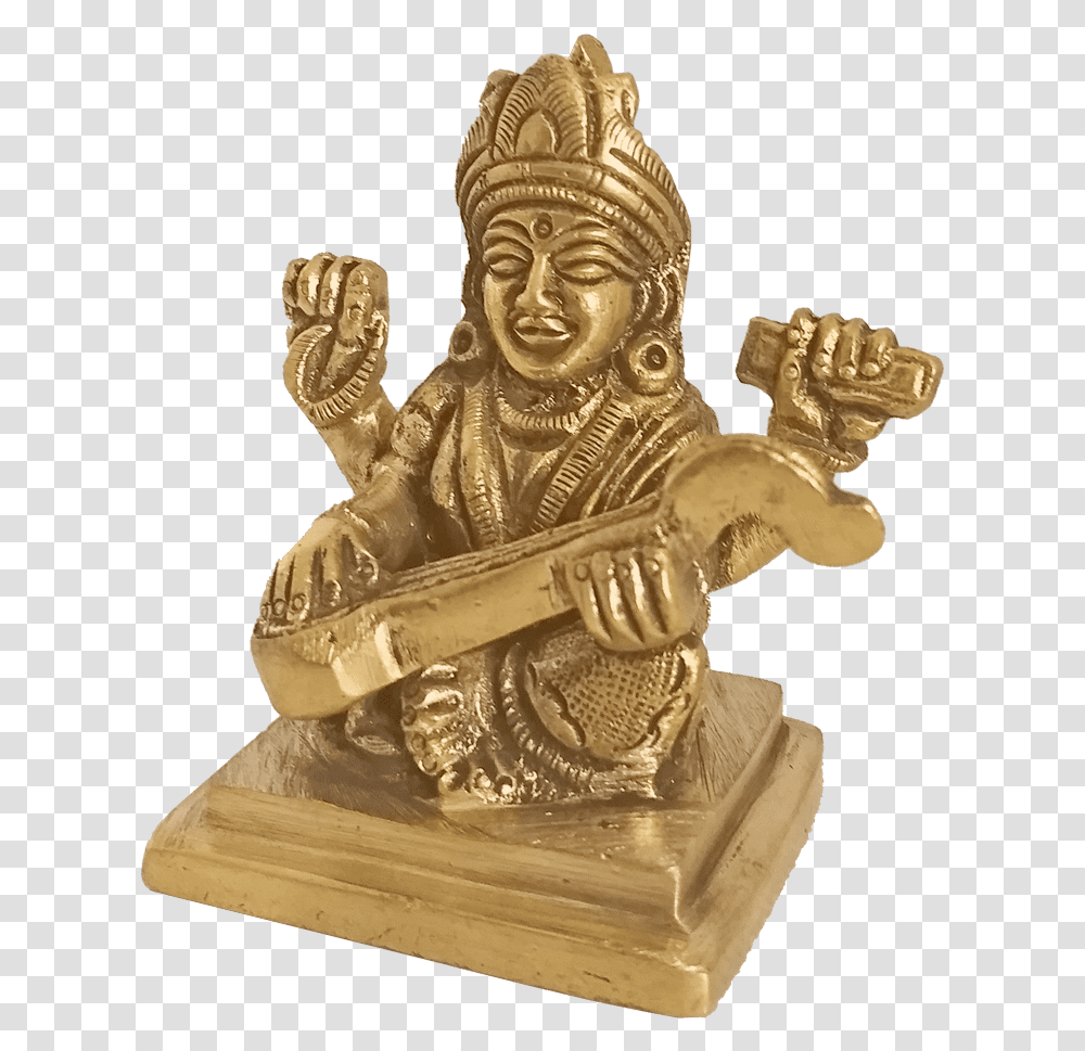 Saraswati, Figurine, Bronze, Person, Human Transparent Png