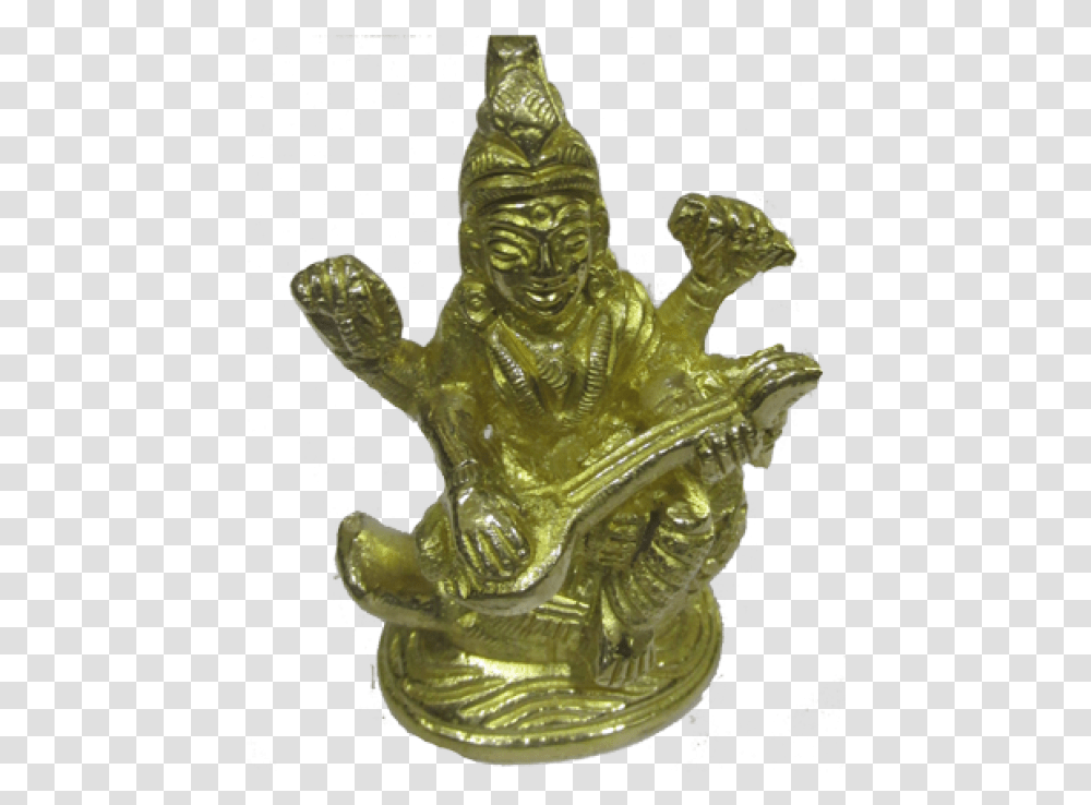Saraswati God Bronze Sculpture, Jade, Gemstone, Ornament, Jewelry Transparent Png