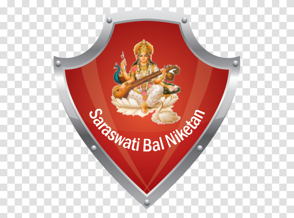 Saraswati, Shield, Armor, Person, Human Transparent Png