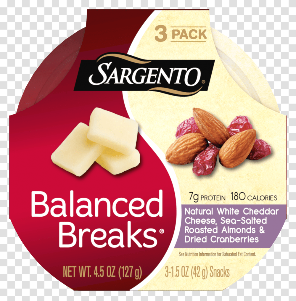 Sargento Balanced Breaks Natural White Cheddar Cheese Sargento Sweet Balanced Breaks, Plant, Almond, Nut, Vegetable Transparent Png