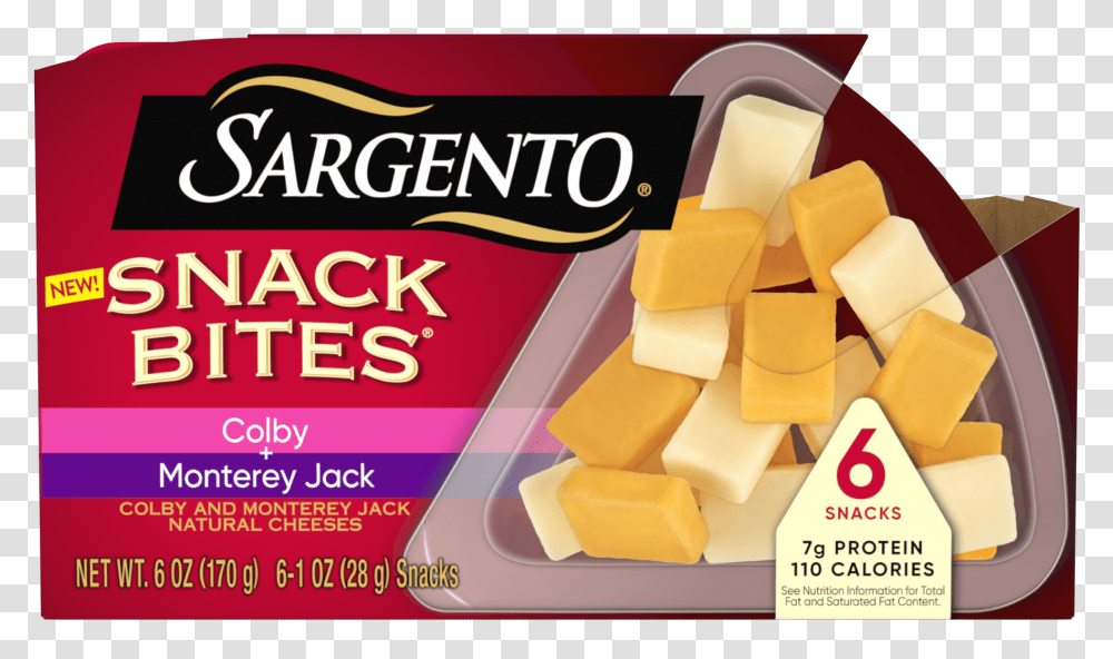Sargento Snack Bites Colby Monterey Jack Natural Sargento Cheese, Food, Sweets, Confectionery, Poster Transparent Png