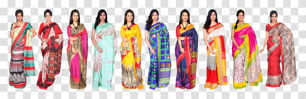 Sari, Apparel, Silk, Person Transparent Png