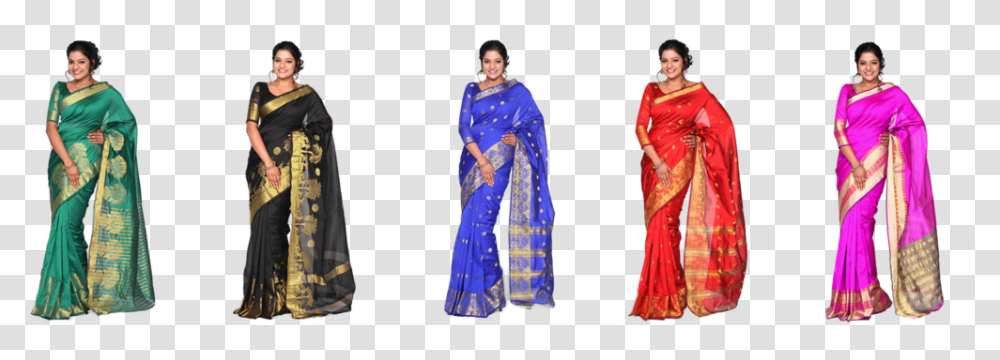 Sari, Apparel, Silk, Person Transparent Png