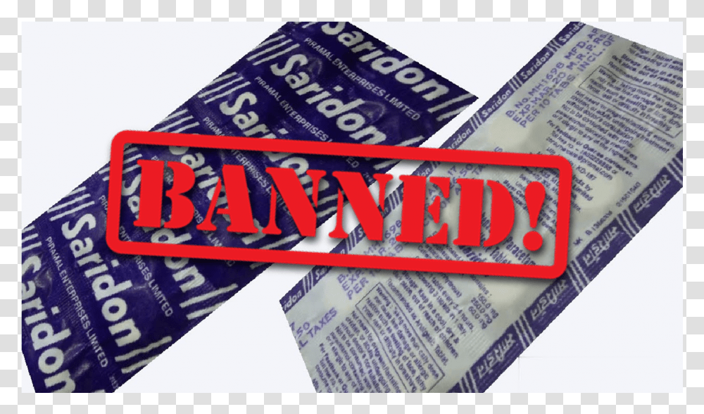 Saridon Banned Govt India Advertisement On Saridon Tablet, Paper, Label, Ticket Transparent Png