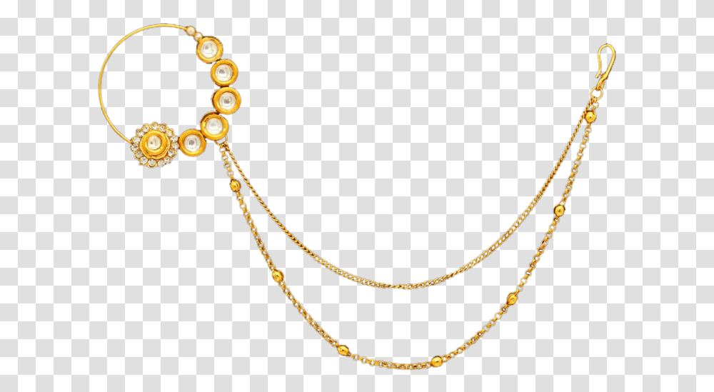 Sarita Nose Ring Chain, Necklace, Jewelry, Accessories, Accessory Transparent Png