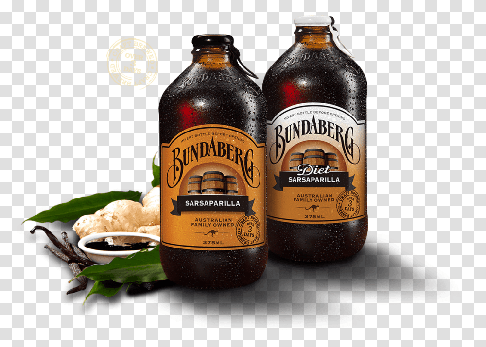 Sarsparilla Bundaberg Diet Root Beer, Alcohol, Beverage, Drink, Bottle Transparent Png