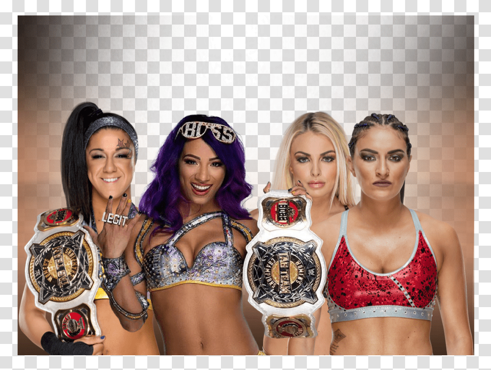 Sasha Banks And Bayley Tag Team Championship, Person, Lingerie, Underwear Transparent Png