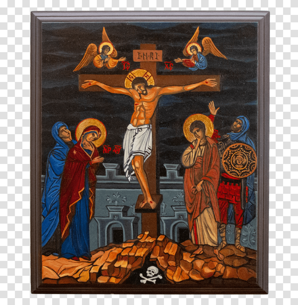 Saskatoon Ukrainian Catholic Church Of Crucifix, Person, Symbol, Cross, Art Transparent Png