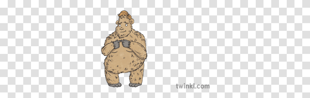 Sasquatch Illustration Illustration, Animal, Mammal, Figurine, Snowman Transparent Png