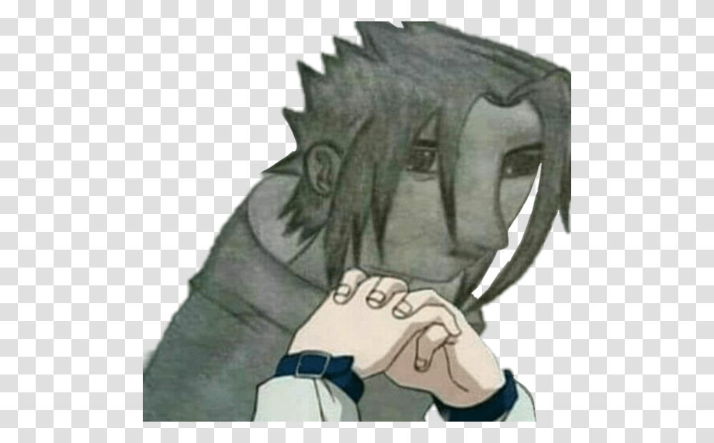 Sasuke Uchiha Anime Naruto Hand Bad Sasuke Drawing Meme, Statue, Sculpture, Person Transparent Png