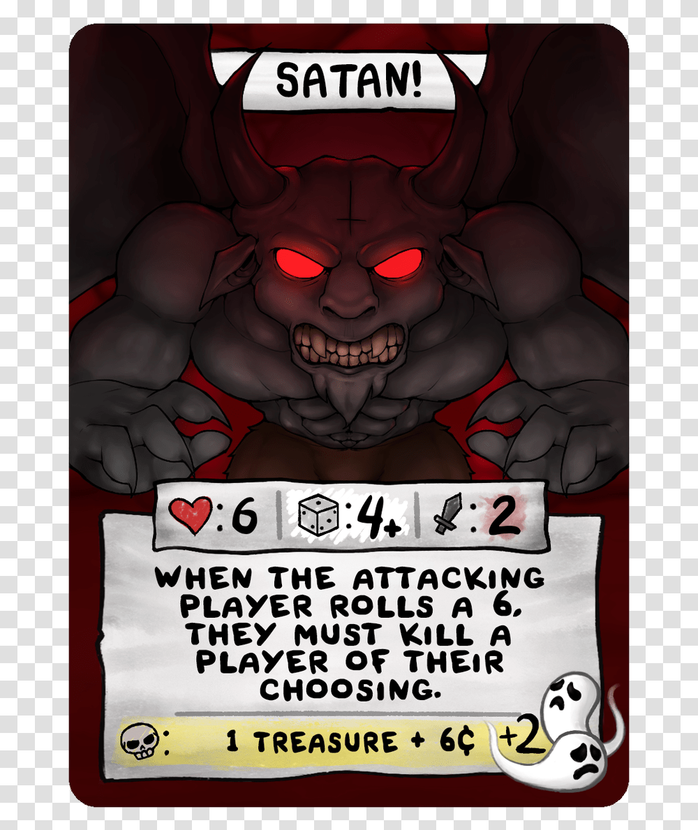 Satan Binding Of Isaac Four Souls All Cards, Word, Poster, Advertisement Transparent Png
