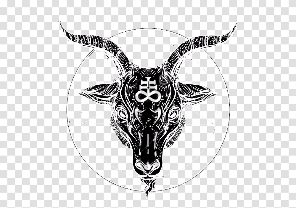Satanic Goat Head, Mammal, Animal, Emblem Transparent Png