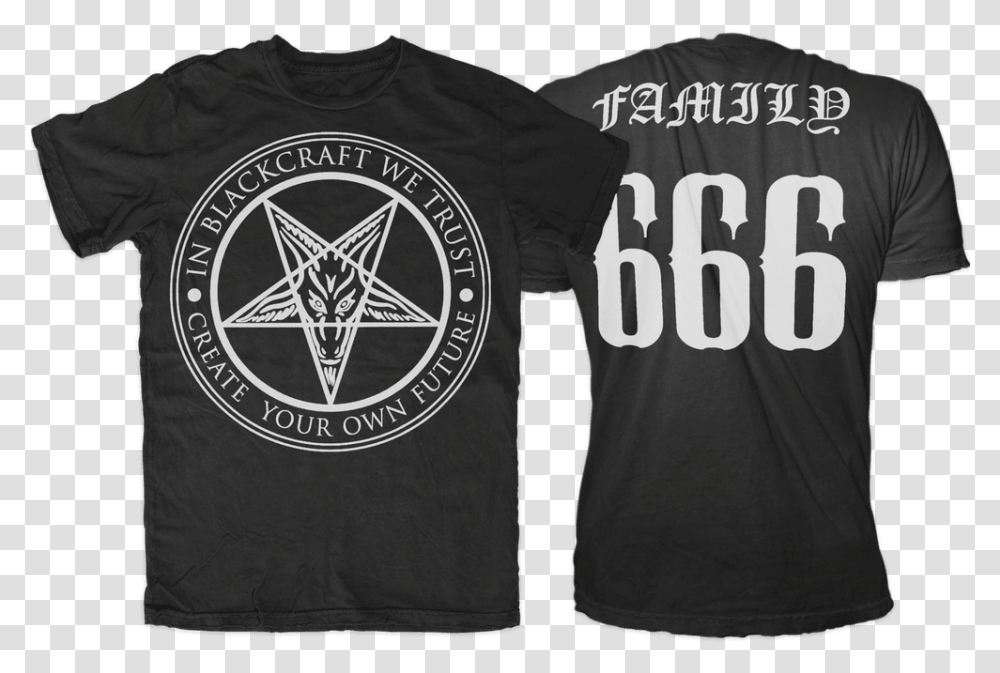 Satanic Pentagram Black Craft Cult T Shirt, Apparel, T-Shirt Transparent Png