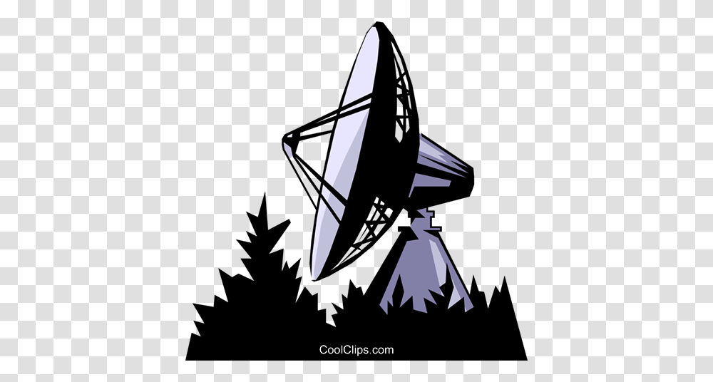 Satellite Dish Royalty Free Vector Clip Art Illustration, Antenna, Electrical Device, Radio Telescope Transparent Png