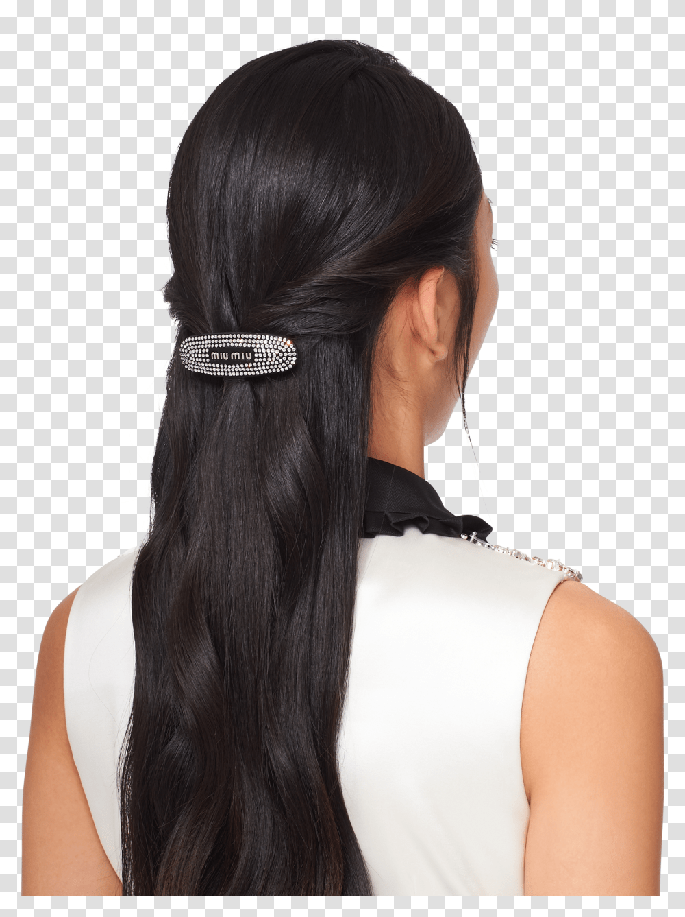 Satin Fabric Hair Clip Miu 5if0172d5hf0002 Hair Design Transparent Png