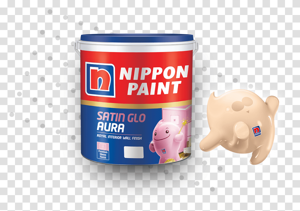 Satin Glo Aura Nippon Paint Spotless Nxt, Food, Paint Container Transparent Png