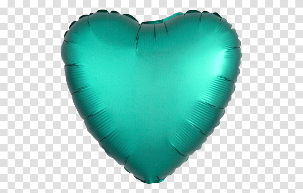 Satin Jade Heart Balloon 18'' 1 Ct Balloons, Turquoise, Plectrum, Frisbee, Toy Transparent Png