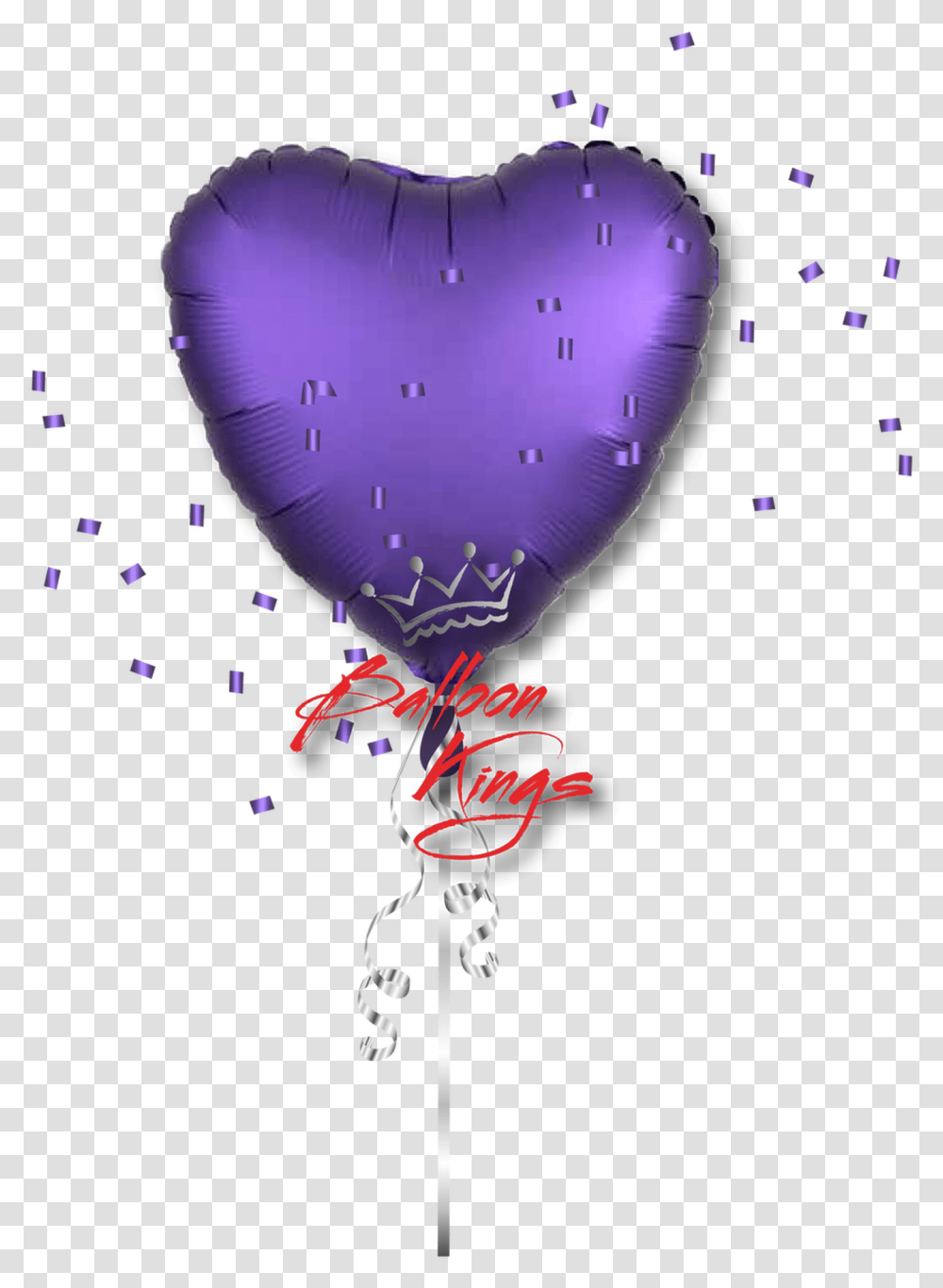 Satin Luxe Purple Royale Heart Heart, Balloon Transparent Png