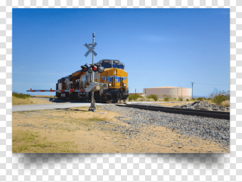 Satin Poster Railroad Crossing, Train, Vehicle, Transportation, Railway Transparent Png