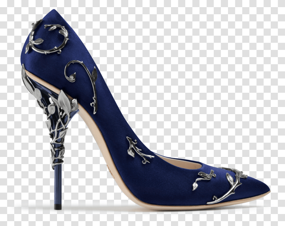 Satin Sandal Picture Ralph Russo Shoes Blue, Apparel, Footwear, High Heel Transparent Png