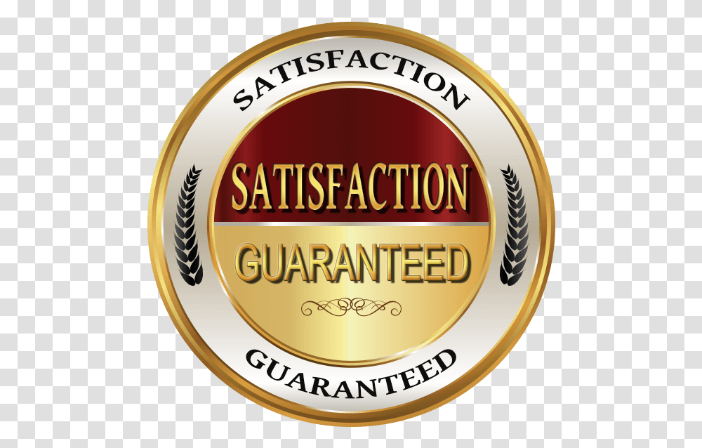 Satisfaction Guaranteed Label, Logo, Symbol, Word, Text Transparent Png