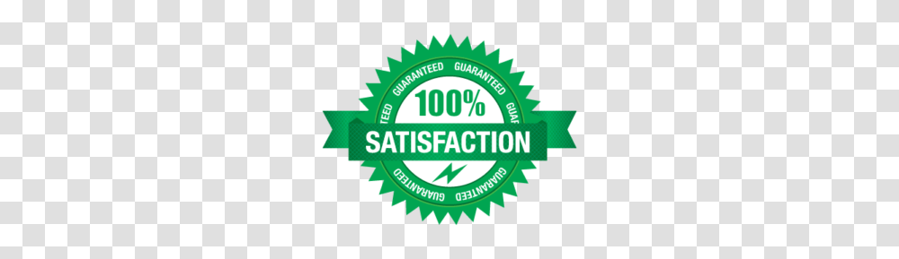 Satisfaction Guaranteed Seal Batteries For Industry Vehicles, Label, Green, Vegetation Transparent Png