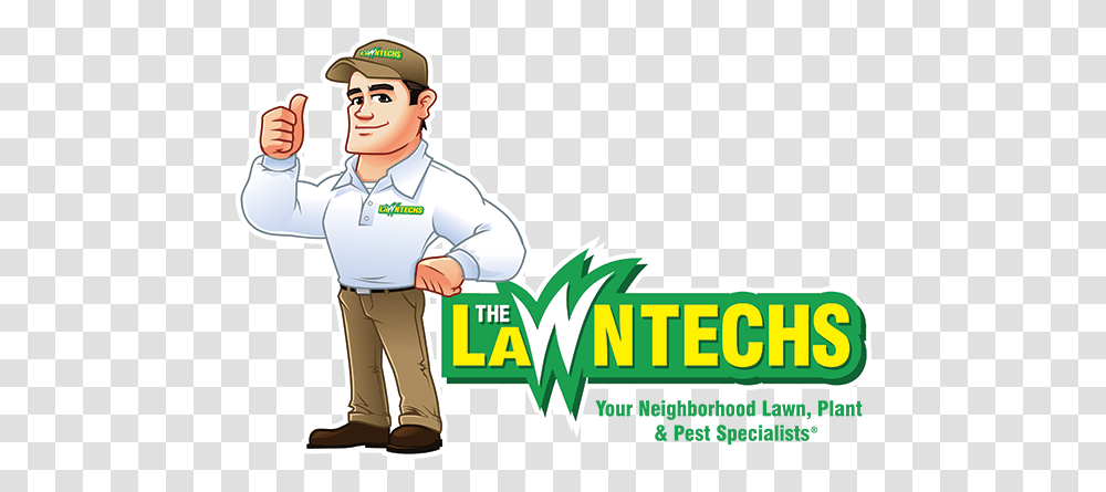 Satisfaction Guaranteed The Lawn Techs Plant Cartoon, Person, People, Sport, Cricket Transparent Png