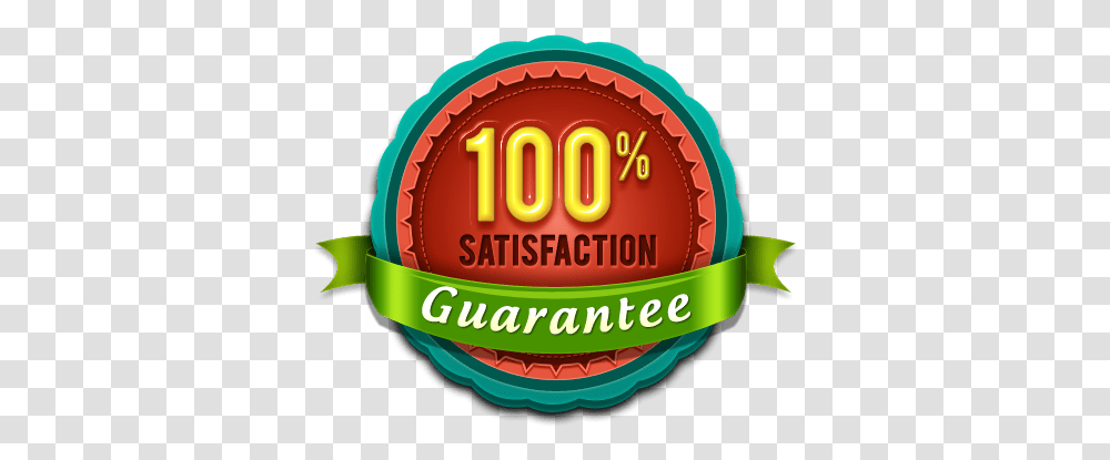 Satisfaction Guaranteeseal - Red Or Green Inspections Llc Emblem, Label, Text, Food, Logo Transparent Png
