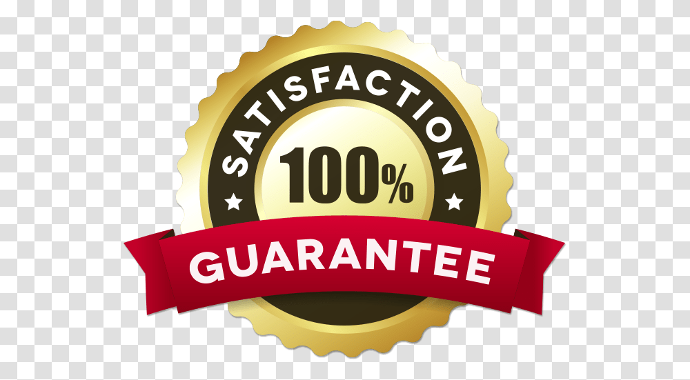 Satisfaction Seal 100 Guarantee, Label, Sticker, Logo Transparent Png