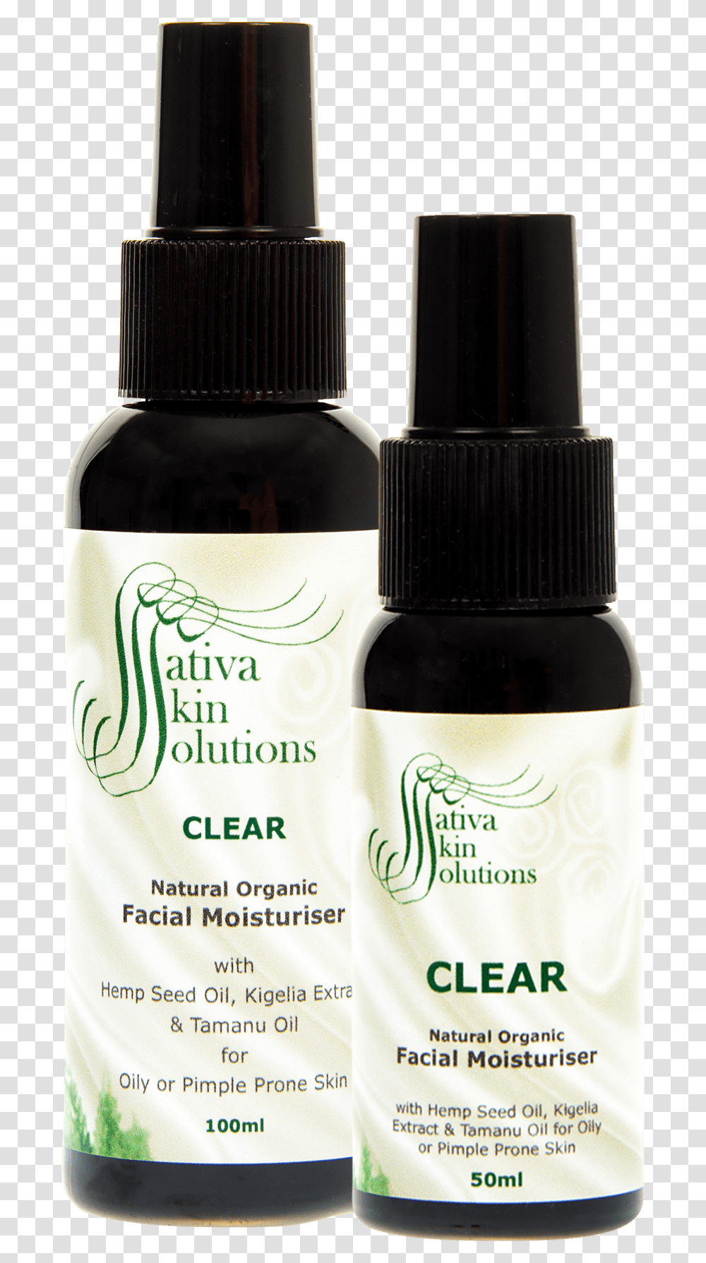 Sativa Clear Facial Moisturiser Cosmetics, Bottle, Aluminium, Tin, Aftershave Transparent Png