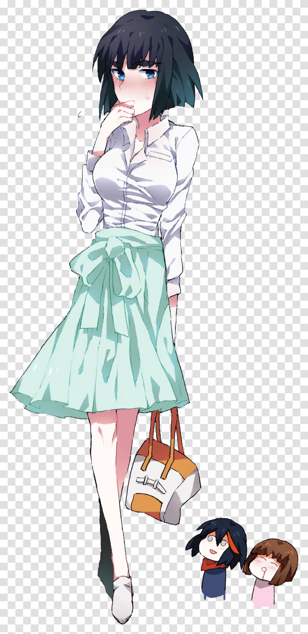 Satsuki Kiryuin Ryuko Matoi Clothing Anime Human Hair, Skirt, Person, Female, Dress Transparent Png