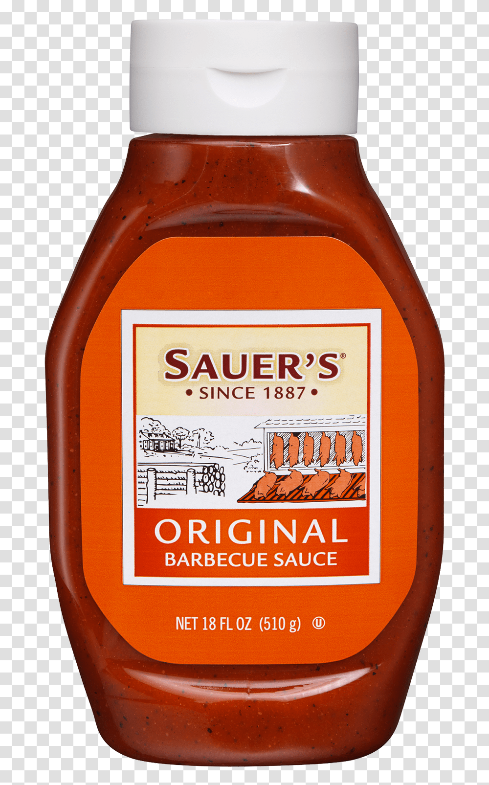 Sauers Bbq Sauce Download Bottle, Food, Syrup, Seasoning, Label Transparent Png