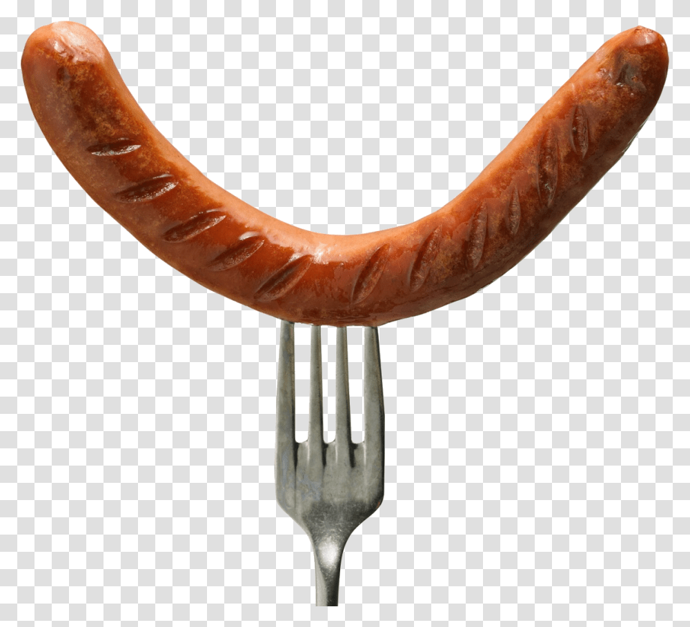 Sausage, Food, Fork, Cutlery, Sweet Potato Transparent Png