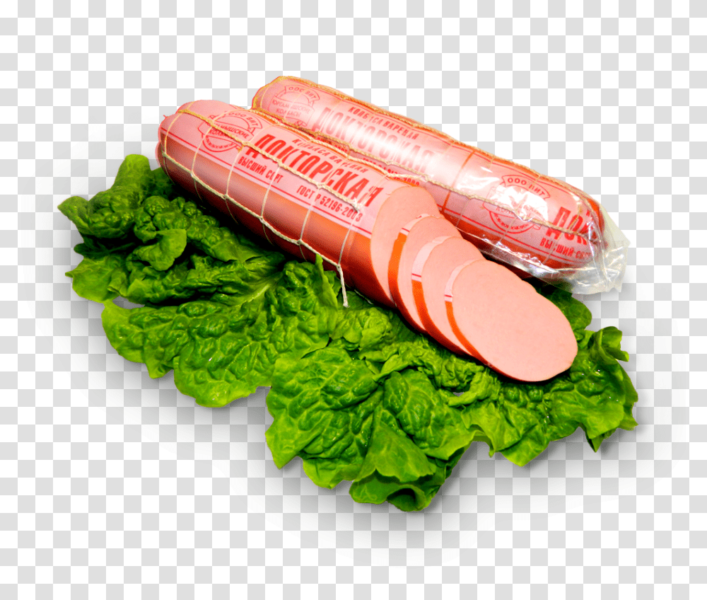 Sausage, Food, Hot Dog, Plant, Lettuce Transparent Png