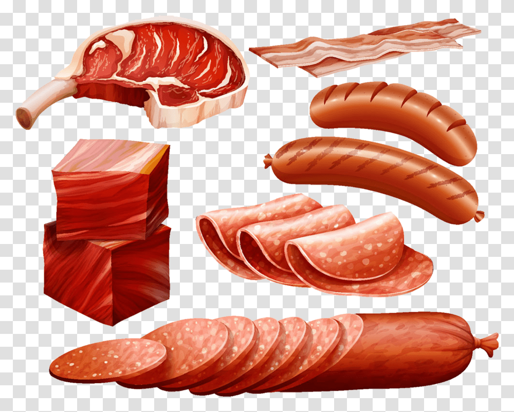 Sausages Vector, Food, Pork, Ham Transparent Png