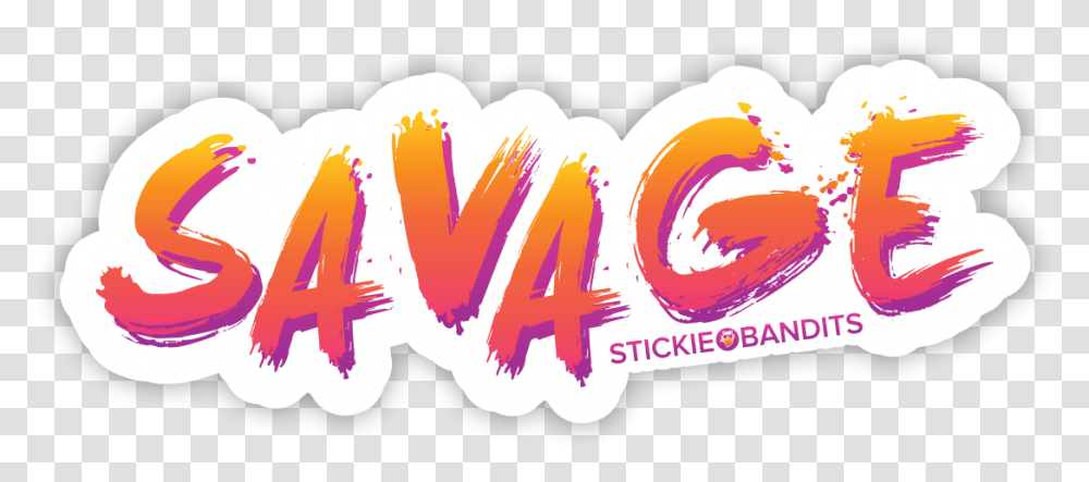 Savage Brush Sticker Instagram Stickers Savage, Text, Teeth, Mouth, Art Transparent Png